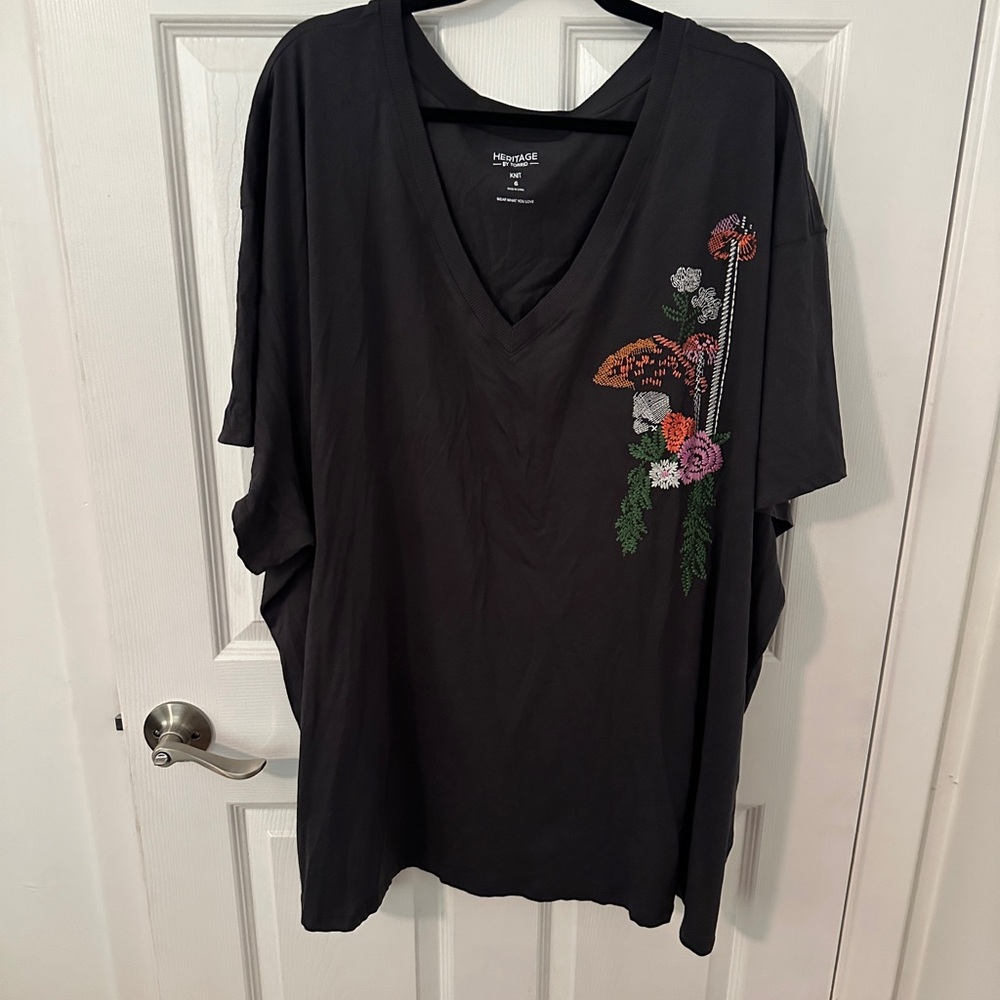 Torrid Heritage Black V-Neck Knit Top